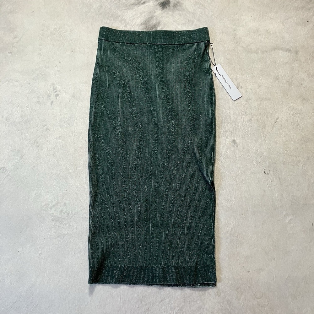 Stitches Stripes Skirt Womens Size Small Green Pull On Kai Midi Adventure Combo